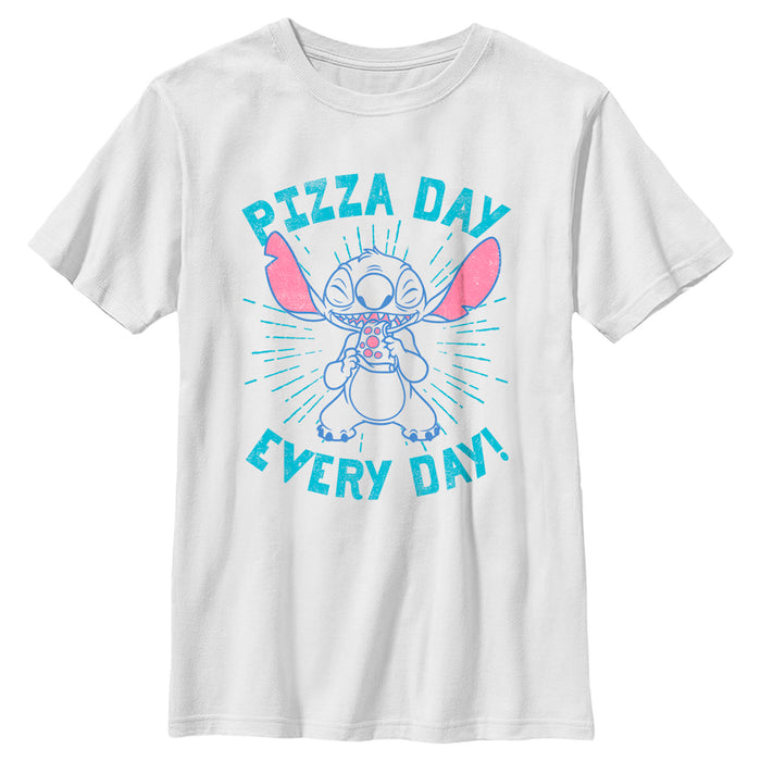 fifth sun Boy's Lilo & Stitch Pizza Day Every Day Stitch T-Shirt