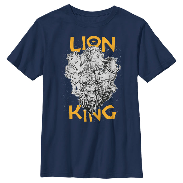 Fifth Sun Boy's Lion King Animal Kingdom Crew T-Shirt