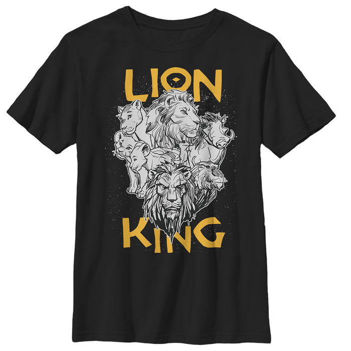 fifth sun Boy's Lion King Animal Kingdom Crew T-Shirt