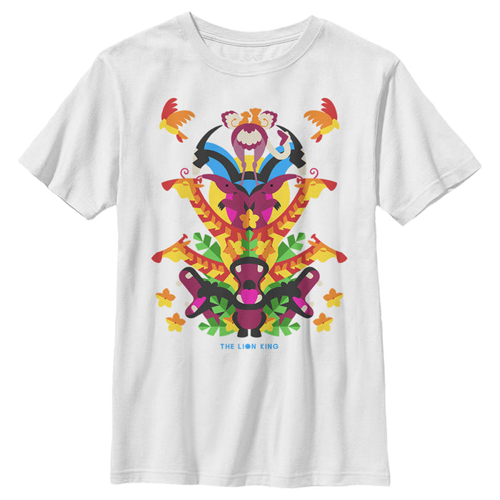 fifth sun Boy's Lion King Artistic Animal Pyramid T-Shirt