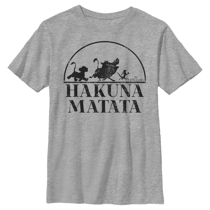 fifth sun Boy's Lion King Black Silhouette Hakuna Matata T-Shirt