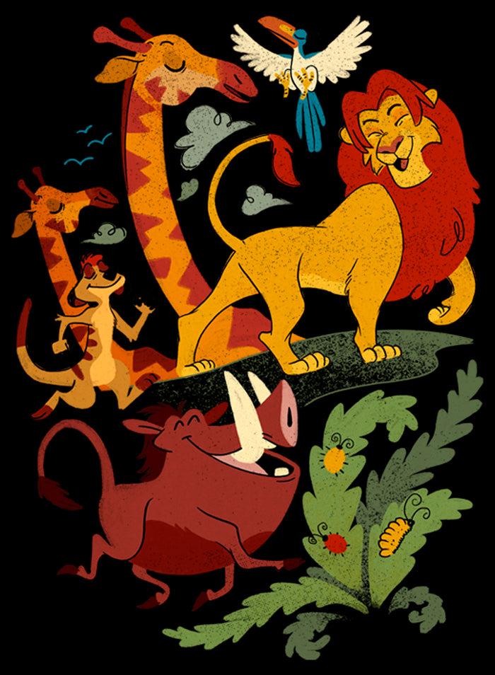 Fifth Sun Boy's Lion King Cartoon Jungle Friends T-Shirt