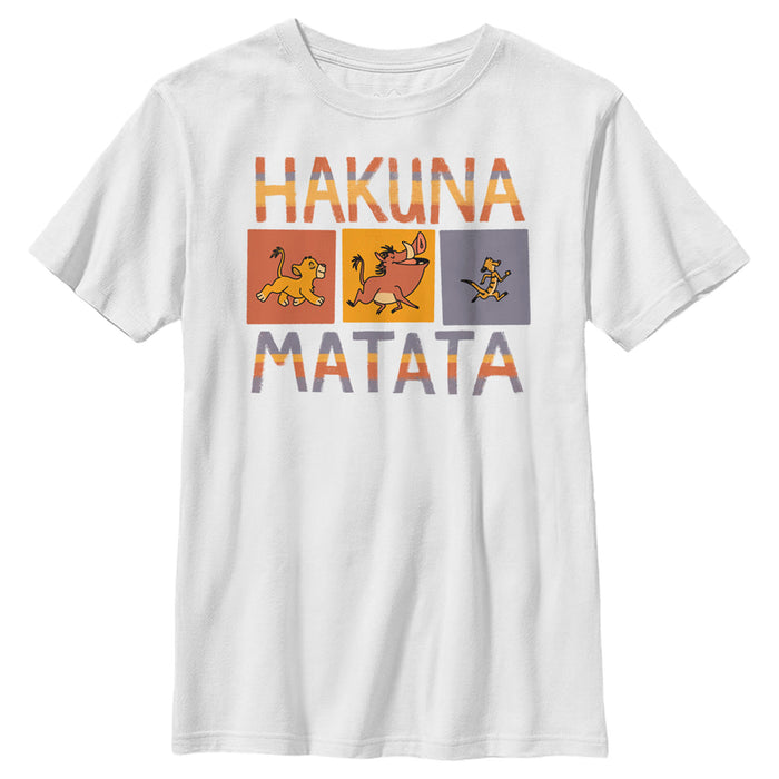fifth sun Boy's Lion King Hakuna Matata Boxes T-Shirt