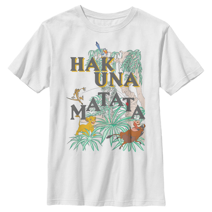 fifth sun Boy's Lion King Hakuna Matata Colorful Oasis T-Shirt