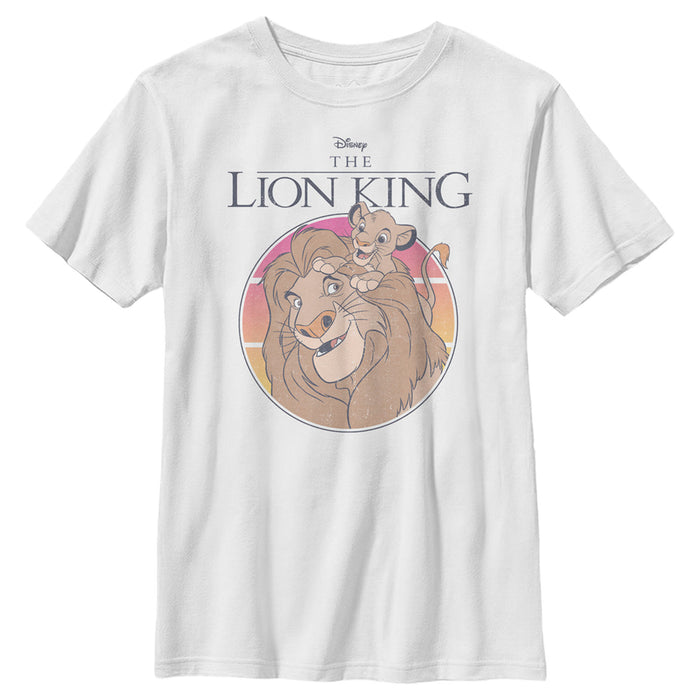 fifth sun Boy's Lion King Mufasa and Young Simba T-Shirt