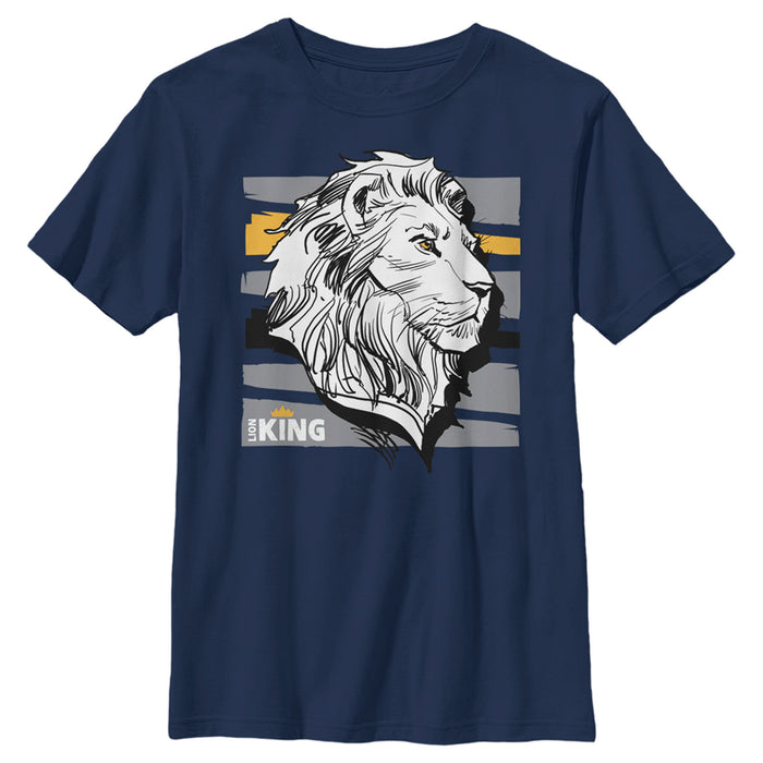 Fifth Sun Boy's Lion King Mufasa Stripe Profile T-Shirt