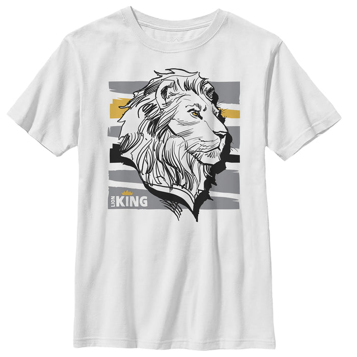 fifth sun Boy's Lion King Mufasa Stripe Profile T-Shirt