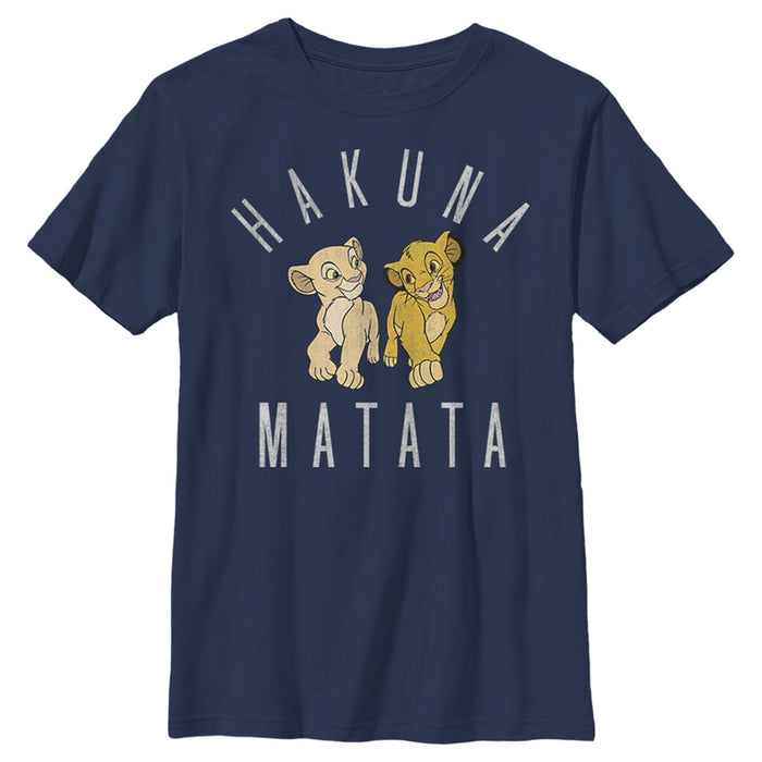 fifth sun Boy's Lion King Nala and Simba Distressed T-Shirt