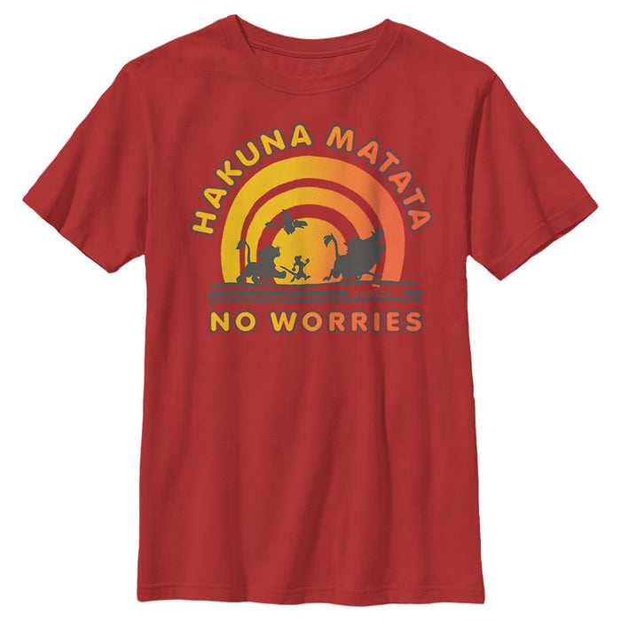 fifth sun Boy's Lion King No Worries Vibrant Sunshine T-Shirt