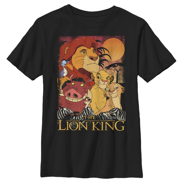 fifth sun Boy's Lion King Retro Distressed Friends T-Shirt