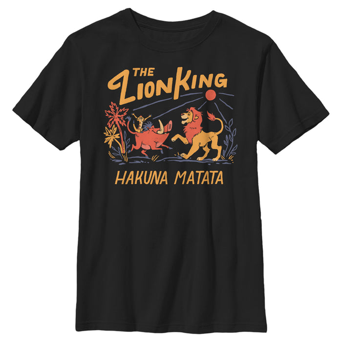 fifth sun Boy's Lion King Retro Hakuna Matata Dance T-Shirt