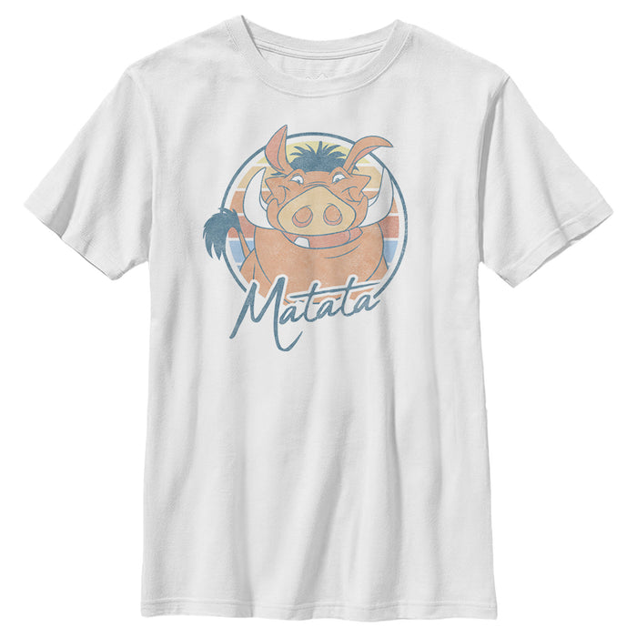 fifth sun Boy's Lion King Retro Matata Pumbaa T-Shirt