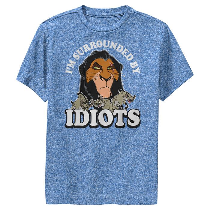 fifth sun Boy's Lion King Scar I'm Surrounded By Idiots Performance Tee