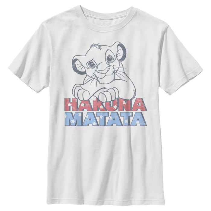 fifth sun Boy's Lion King Simba American Pride T-Shirt