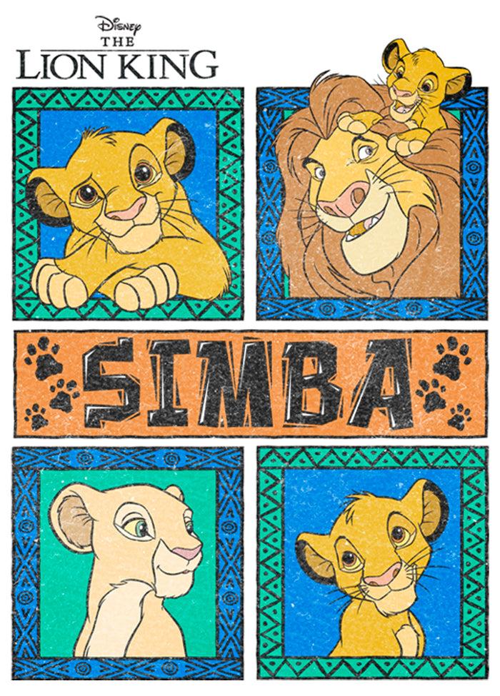 Fifth Sun Boy's Lion King Simba And Family Panels T-Shirt