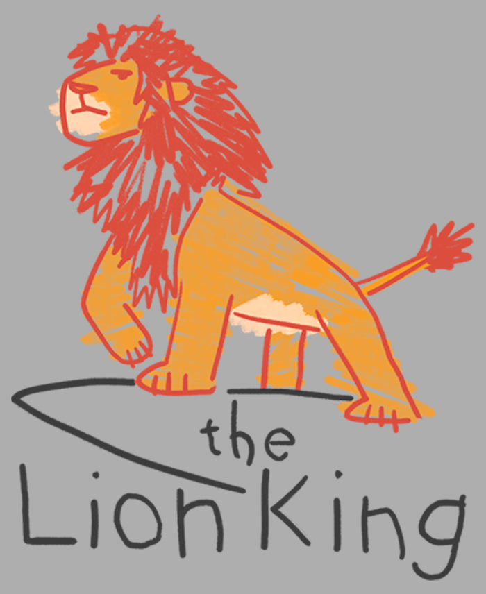 Fifth Sun Boy's Lion King Simba Cartoon Scrawl T-Shirt