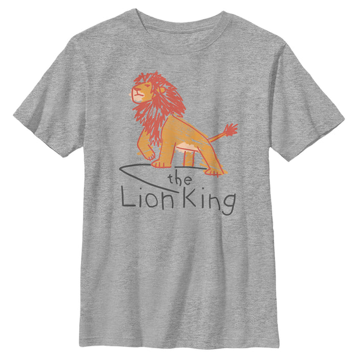 fifth sun Boy's Lion King Simba Cartoon Scrawl T-Shirt