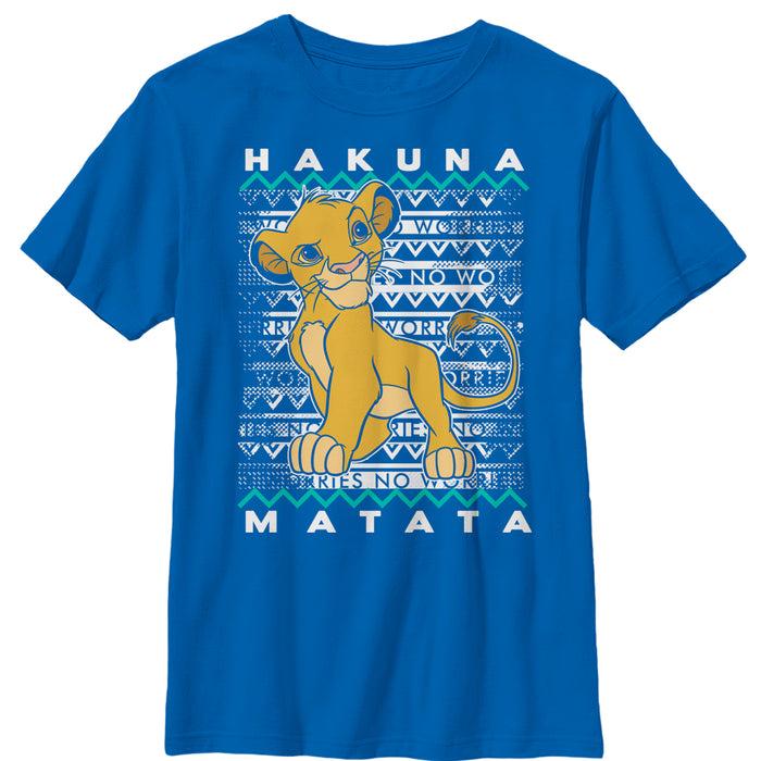 fifth sun Boy's Lion King Simba Diagonal Stripe T-Shirt