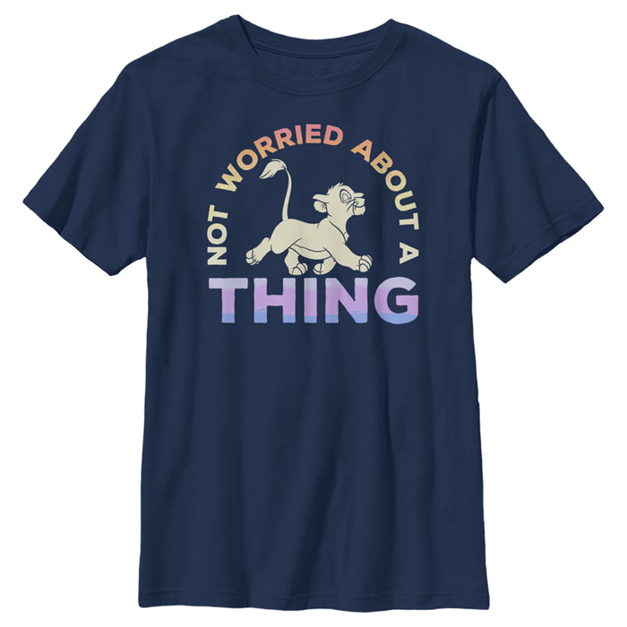 fifth sun Boy's Lion King Simba Not Worried Bout a Thing T-Shirt