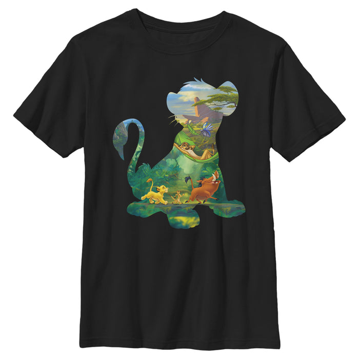 fifth sun Boy's Lion King Simba Silhouette Pride Rock T-Shirt