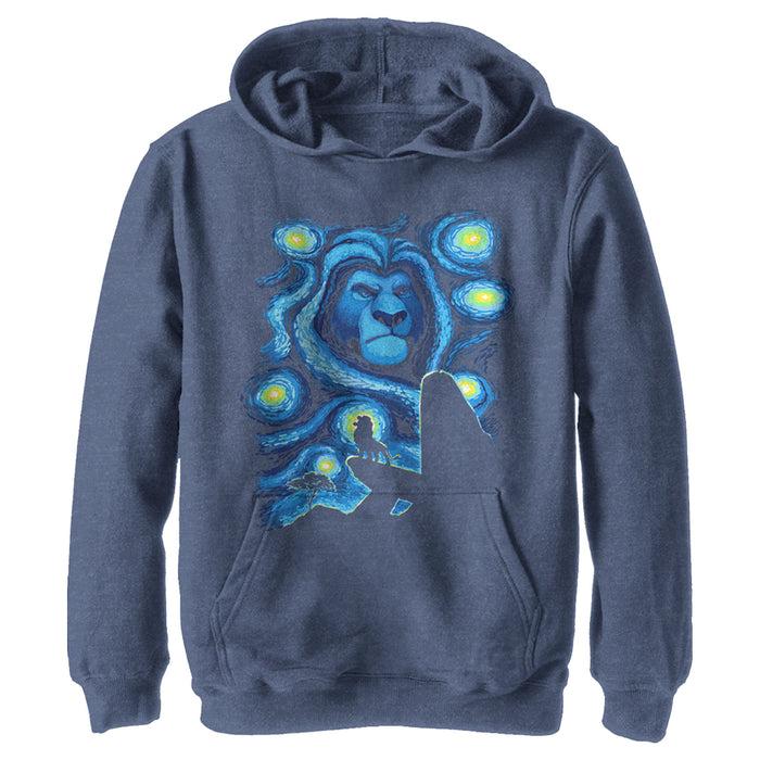 Fifth Sun Boy's Lion King Starry Night Pride Rock Pull Over Hoodie
