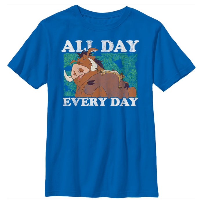 fifth sun Boy's Lion King Timon And Pumbaa All Day Everyday T-Shirt