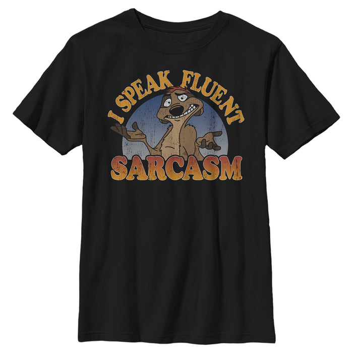 fifth sun Boy's Lion King Timon Speaks Fluent Sarcasm T-Shirt