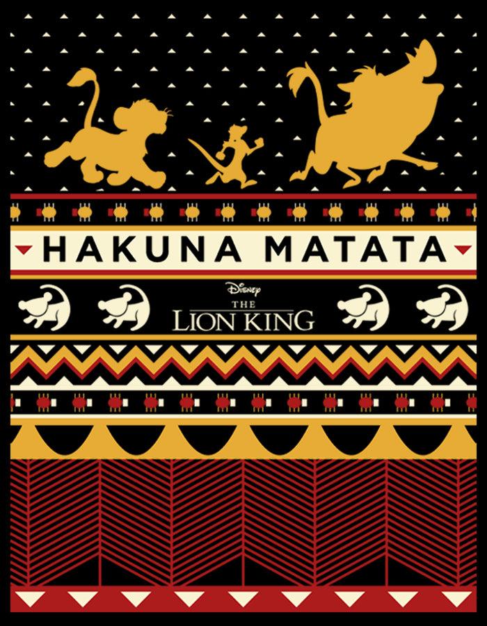 Fifth Sun Boy's Lion King Ugly Christmas Hakuna Matata T-Shirt