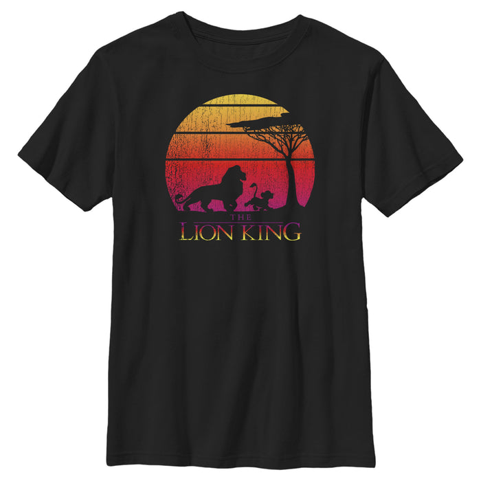 fifth sun Boy's Lion King Vintage Sunset Logo T-Shirt