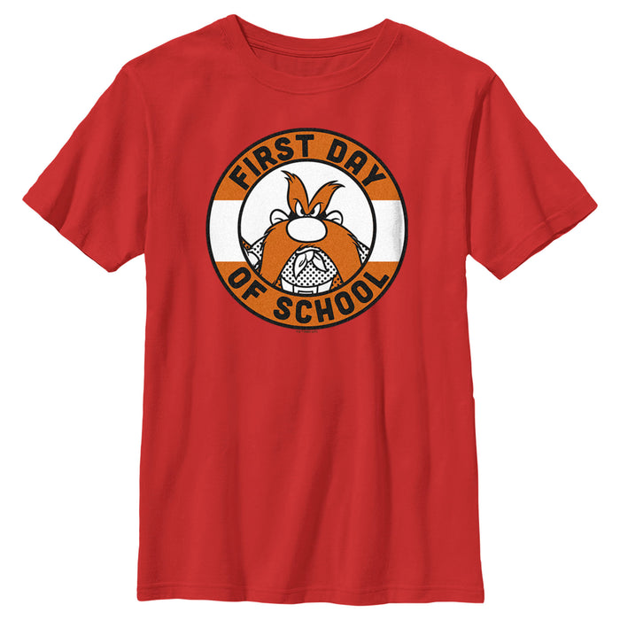 fifth sun Boy's Looney Tunes Back to School Yosemite Sam T-Shirt