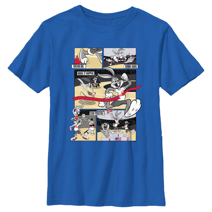 fifth sun Boy's Looney Tunes Number One Winner Comic Panels T-Shirt