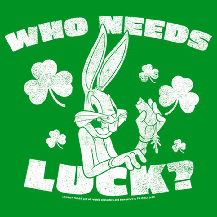 Fifth Sun Boy's Looney Tunes St. Patrick's Day Bugs Bunny Who Needs Luck? T-Shirt