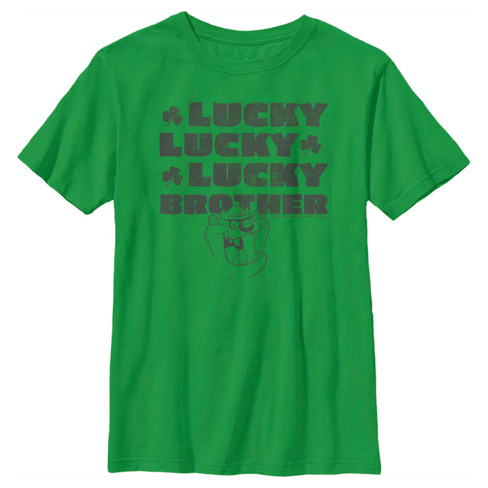 fifth sun Boy's Looney Tunes St. Patrick's Day Taz Lucky Lucky Lucky Brother T-Shirt