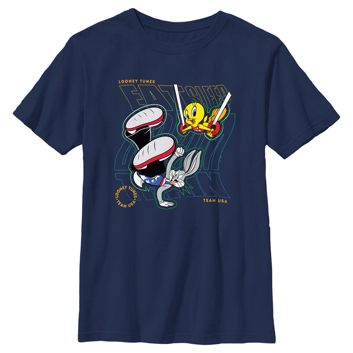 fifth sun Boy's Looney Tunes Tweety and Bugs Bunny Training T-Shirt