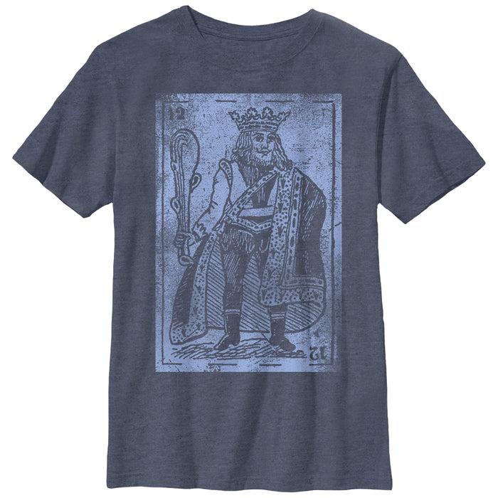 fifth sun Boy's Lost Gods Distressed King Card T-Shirt
