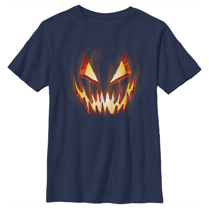 fifth sun Boy's Lost Gods Evil Pumpkin Face T-Shirt