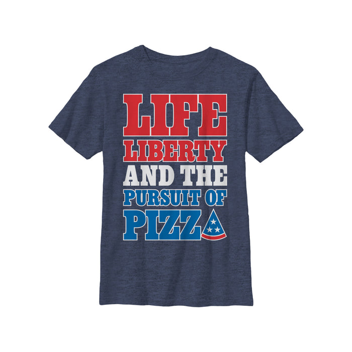 fifth sun Boy's Lost Gods Fourth of July Pursuit of Pizza T-Shirt