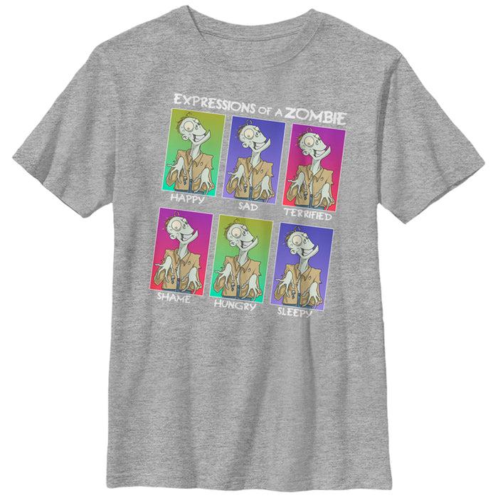 fifth sun Boy's Lost Gods Halloween Expressions of Zombie T-Shirt