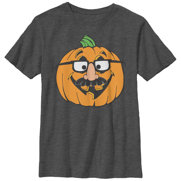 fifth sun Boy's Lost Gods Halloween Pumpkin Disguise T-Shirt