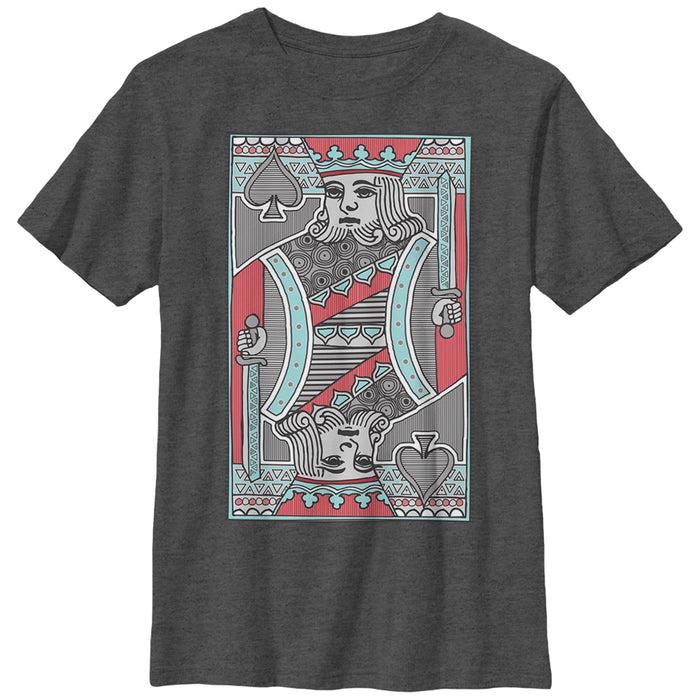 fifth sun Boy's Lost Gods Striped King Playing Card T-Shirt