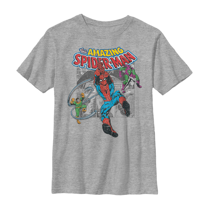 fifth sun Boy's Marvel Amazing Spider-Man Battles Evil T-Shirt