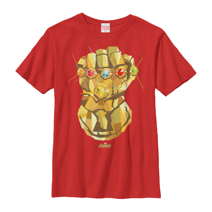 fifth sun Boy's Marvel Avengers: Avengers: Infinity War Geometric Gauntlet T-Shirt