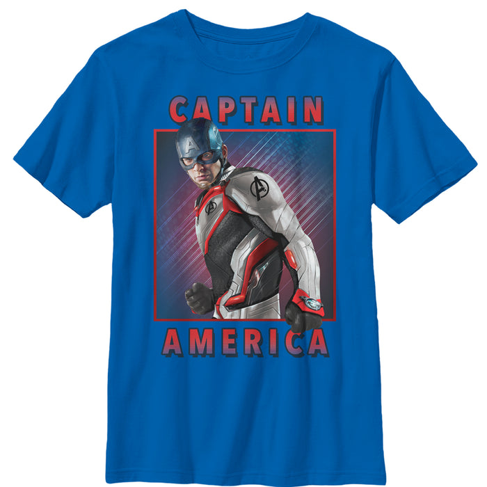 fifth sun Boy's Marvel Avengers: Endgame Captain Streak Frame T-Shirt