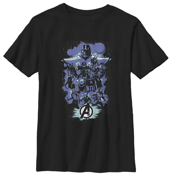 fifth sun Boy's Marvel Avengers: Endgame Galactic Cartoon T-Shirt