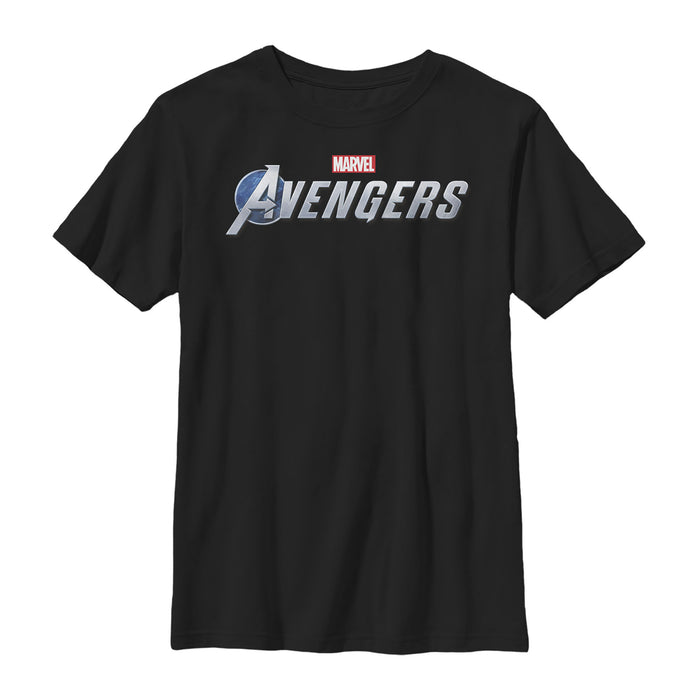 fifth sun Boy's Marvel Avengers Game Text Logo T-Shirt