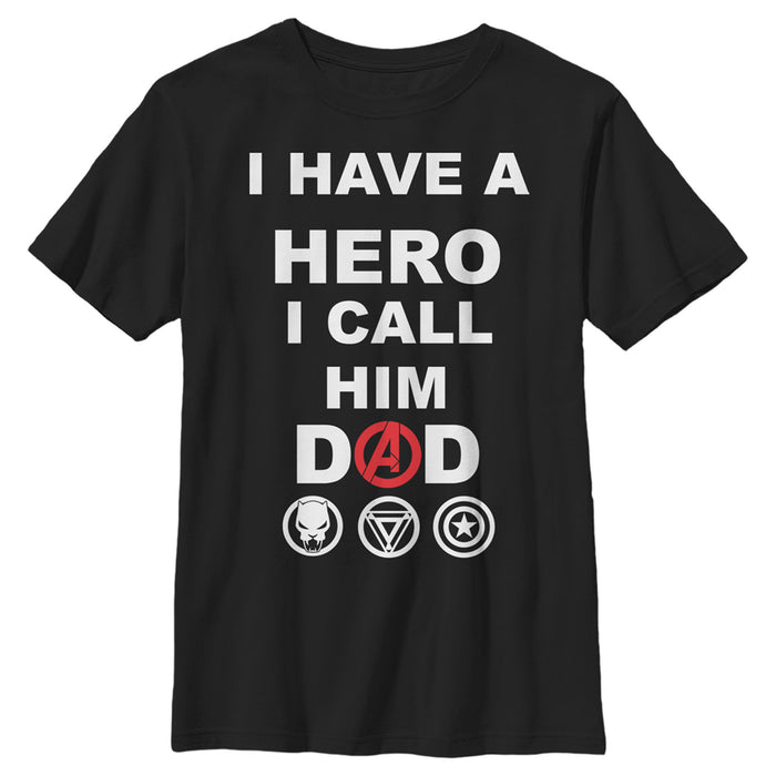 fifth sun Boy's Marvel Avengers I Have a Hero I Call Him Dad T-Shirt