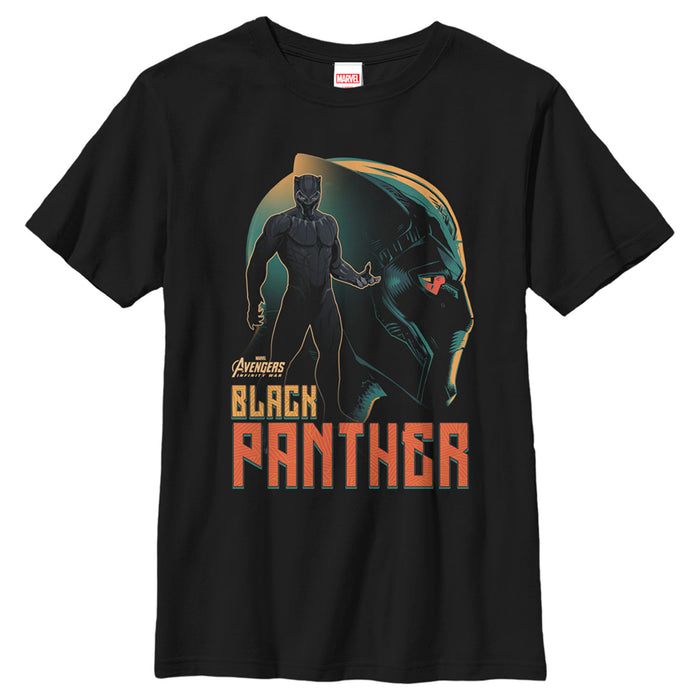 fifth sun Boy's Marvel Avengers: Infinity War Black Panther Portrait T-Shirt