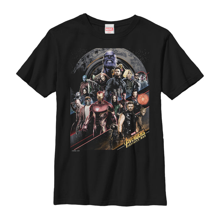 fifth sun Boy's Marvel Avengers: Infinity War Character Scene T-Shirt