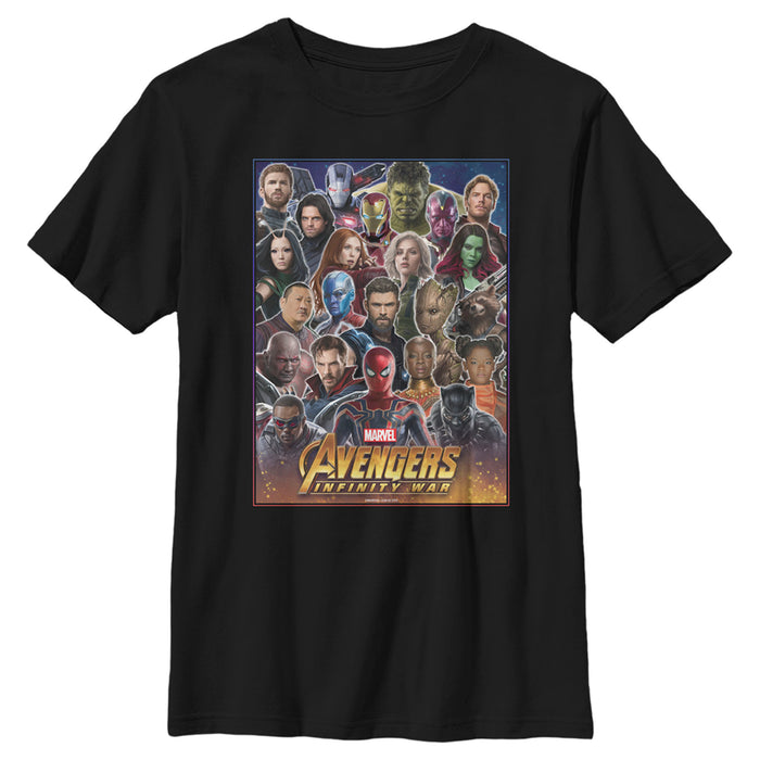 fifth sun Boy's Marvel Avengers: Infinity War Hero Collage T-Shirt