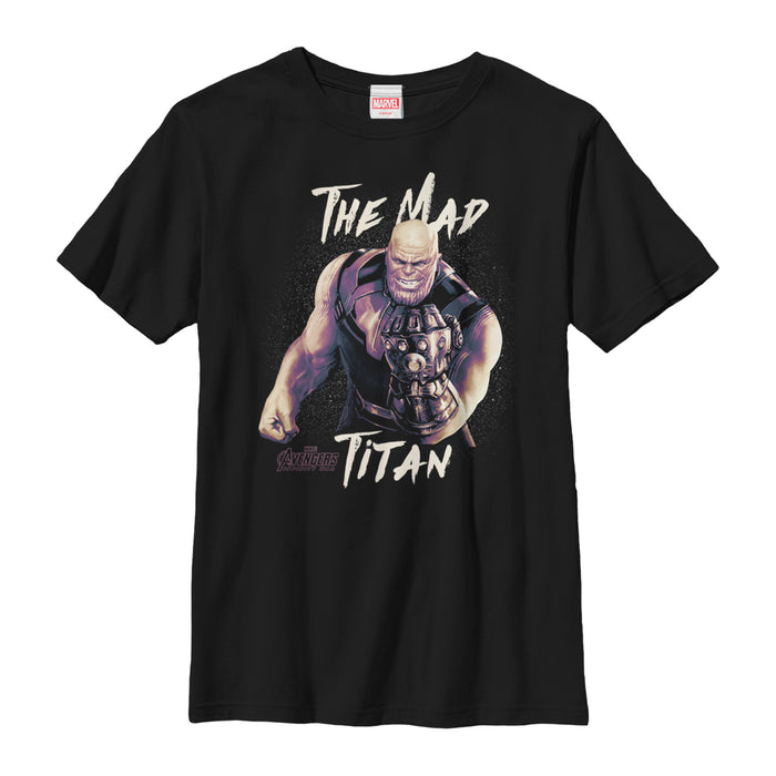 fifth sun Boy's Marvel Avengers: Infinity War Mad Titan Grin T-Shirt